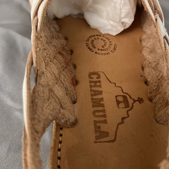 Chamula Maria sandals. Size 7. White - Picture 2 of 4